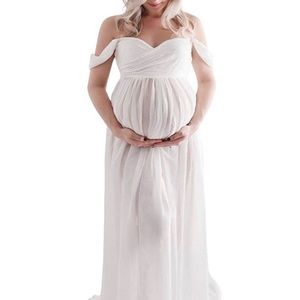Maternity Photoshoot Off Shoulder Gown
